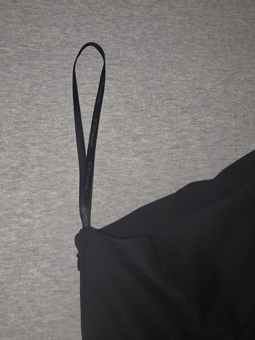 BCBGeneration One-Shoulder Black Draped Cocktail Party Dress - Picture 7 of 10